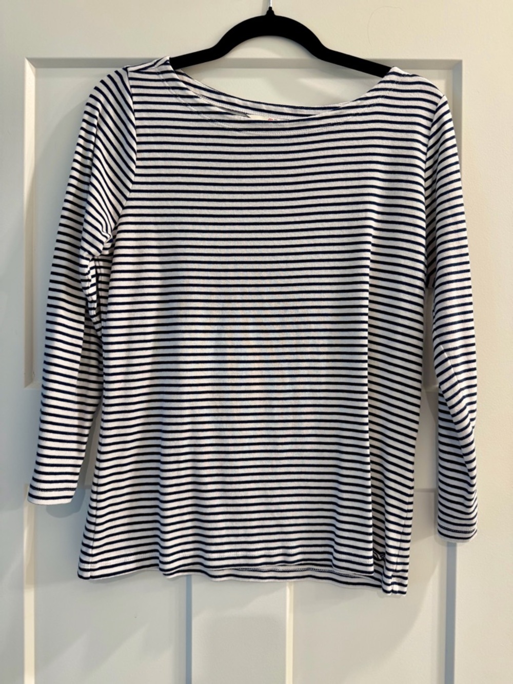 Vineyard Vines Navy and White Striped Long Sleeve Top